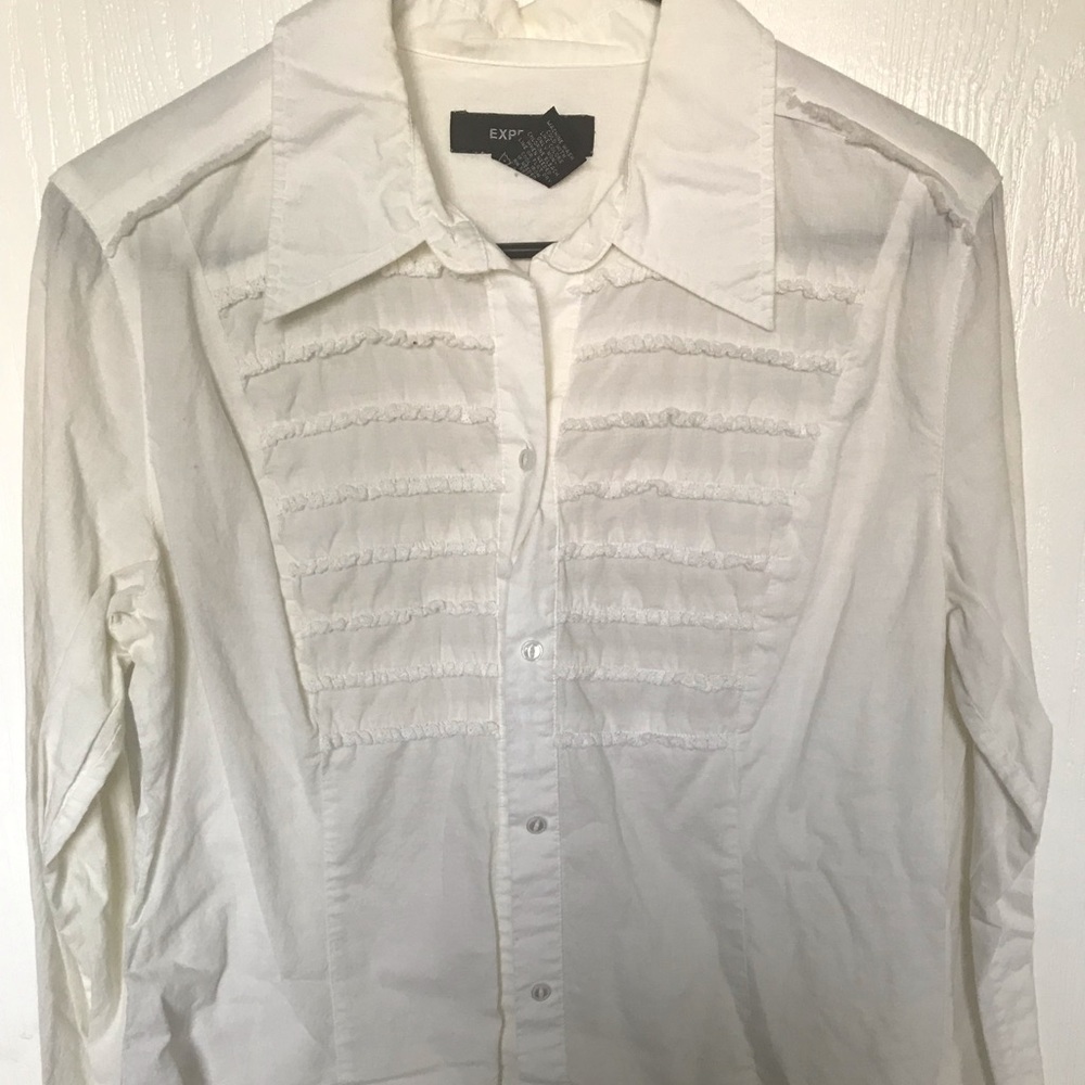 Express Ruffle Button Down